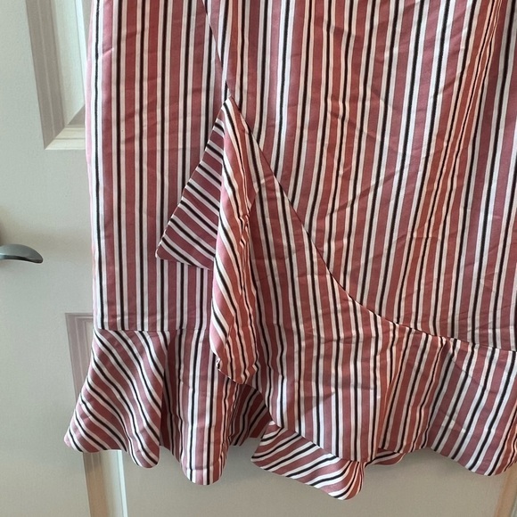 Ted Baker Corn Layered Striped Ruffle Hem Midi Pencil Skirt NWT - Picture 9 of 16